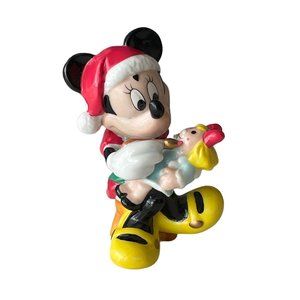 Enesco Disney Mickey's Workshop Minnie Painting Toy Doll‎ Porcelain Figurine